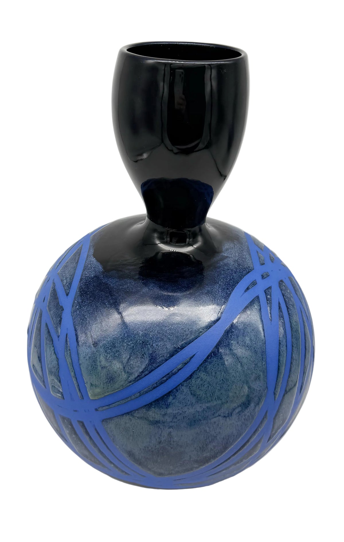 Color Contrast Series - Blue Obsidian Vase