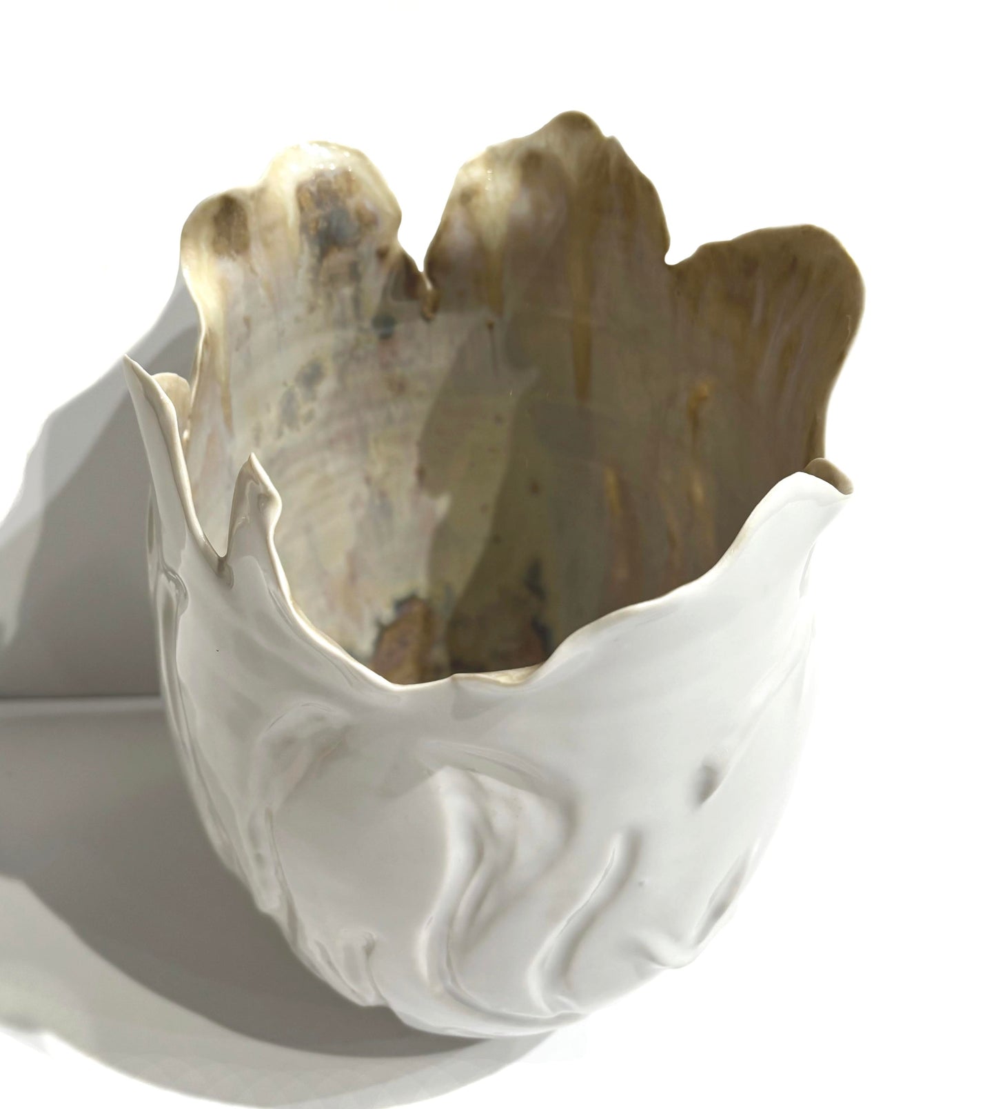 Carved White Vase