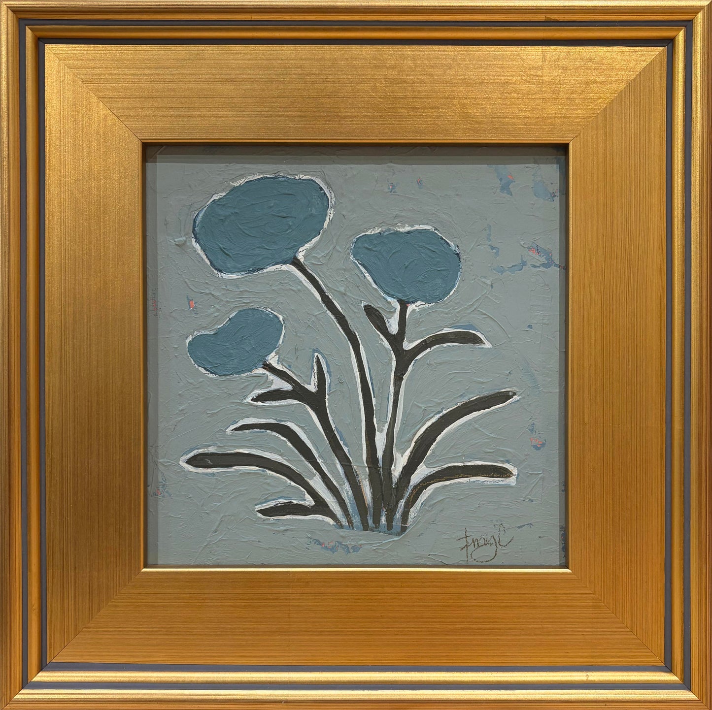 Botanical Study in Blue