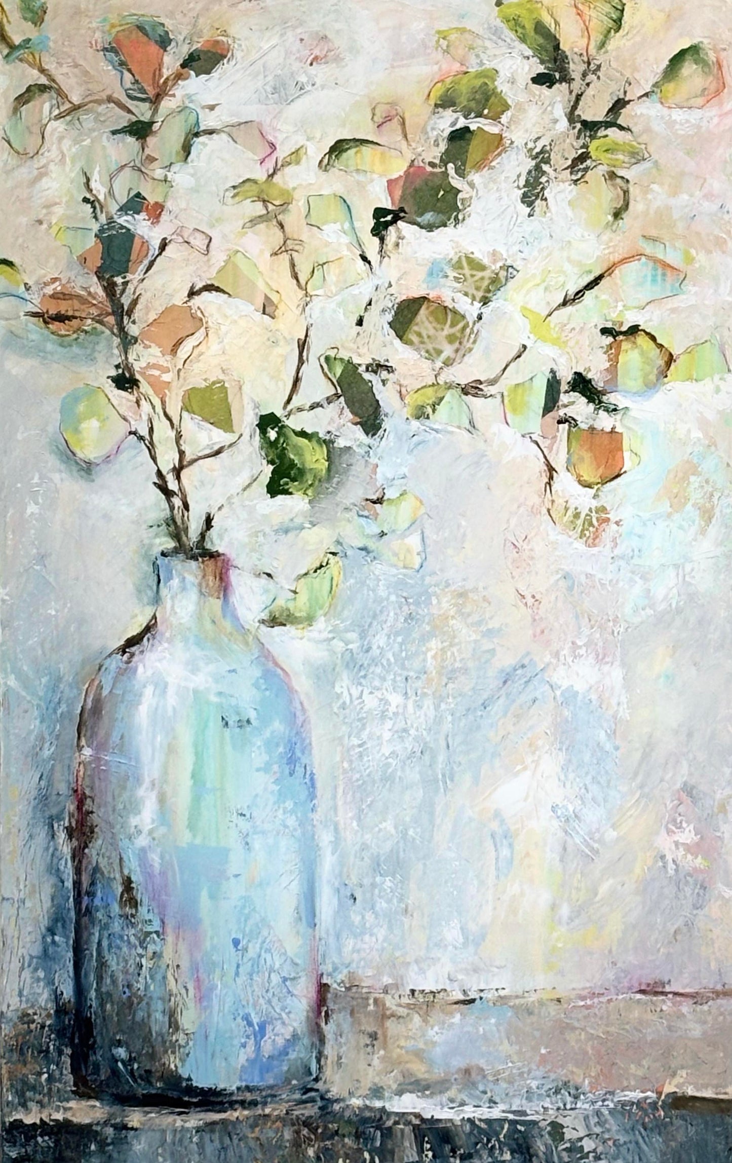Leaves in Blue Vase