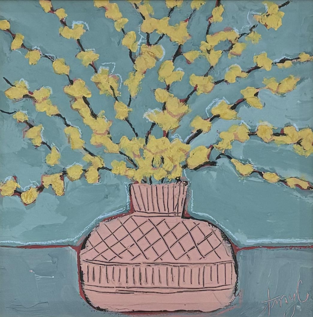 Forsythia in Pink