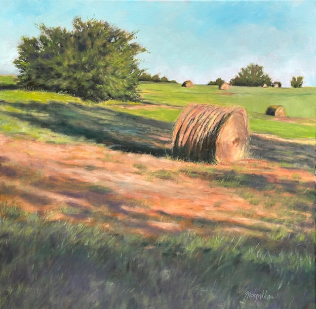 Haybales on a Hillside
