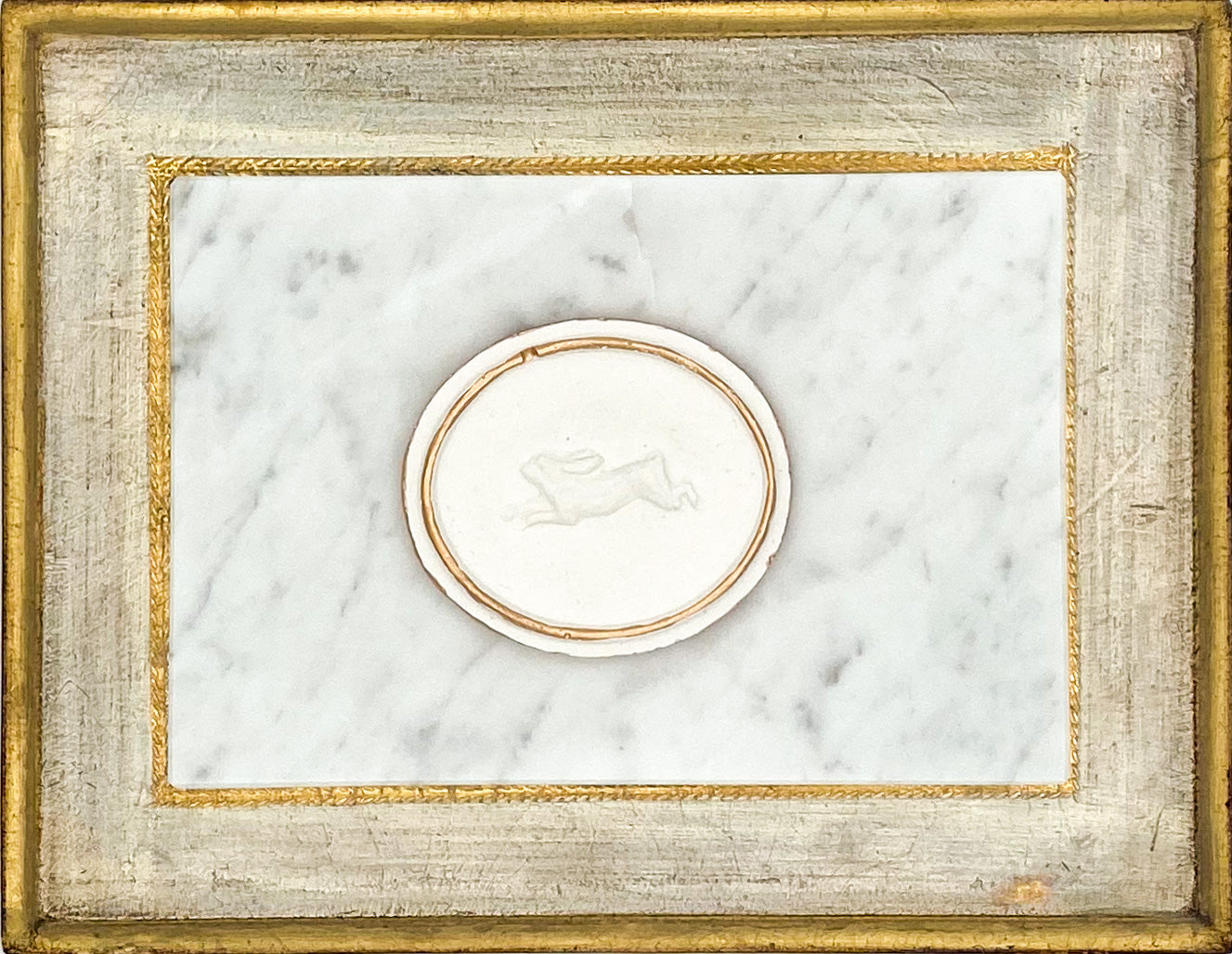 Hare on Marble Plaque