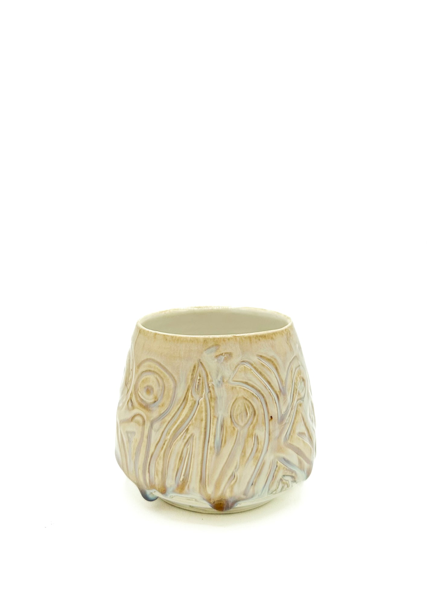 A Drink Well Collection : Iridescent Carved Sipper