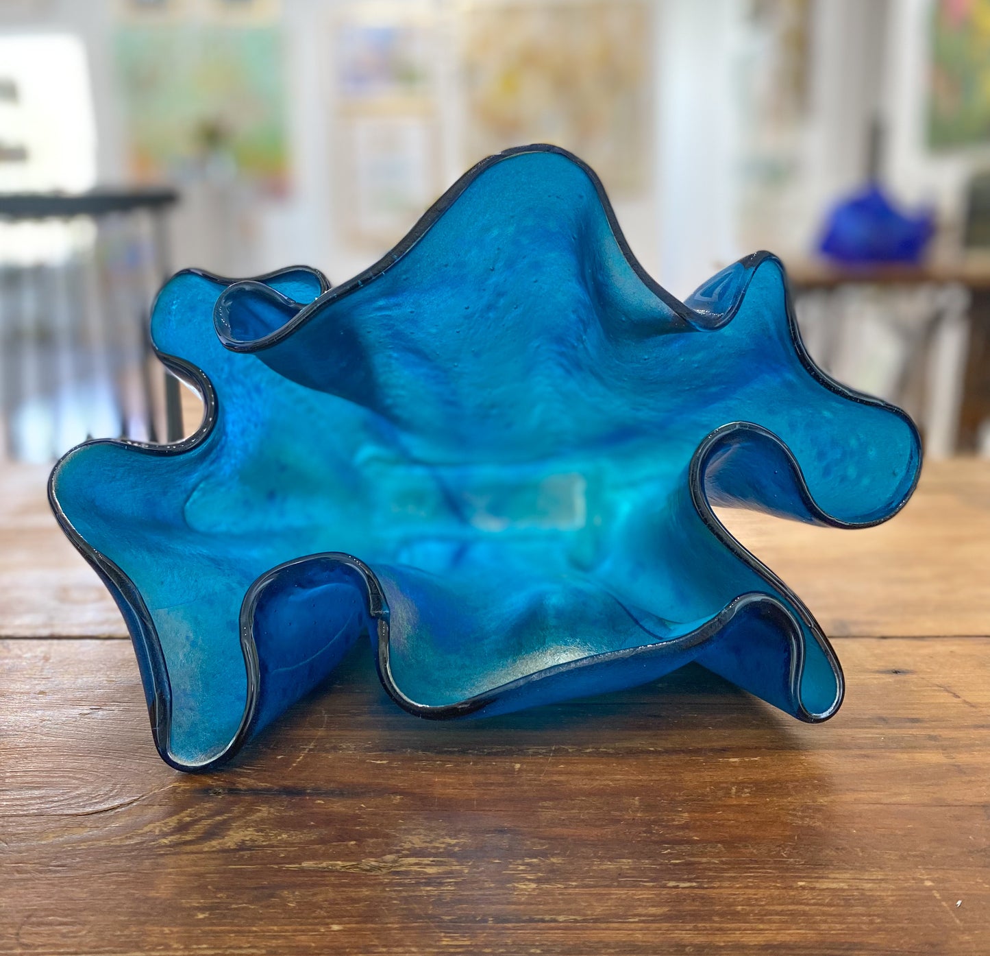 Aquamarine Sculptural Shell