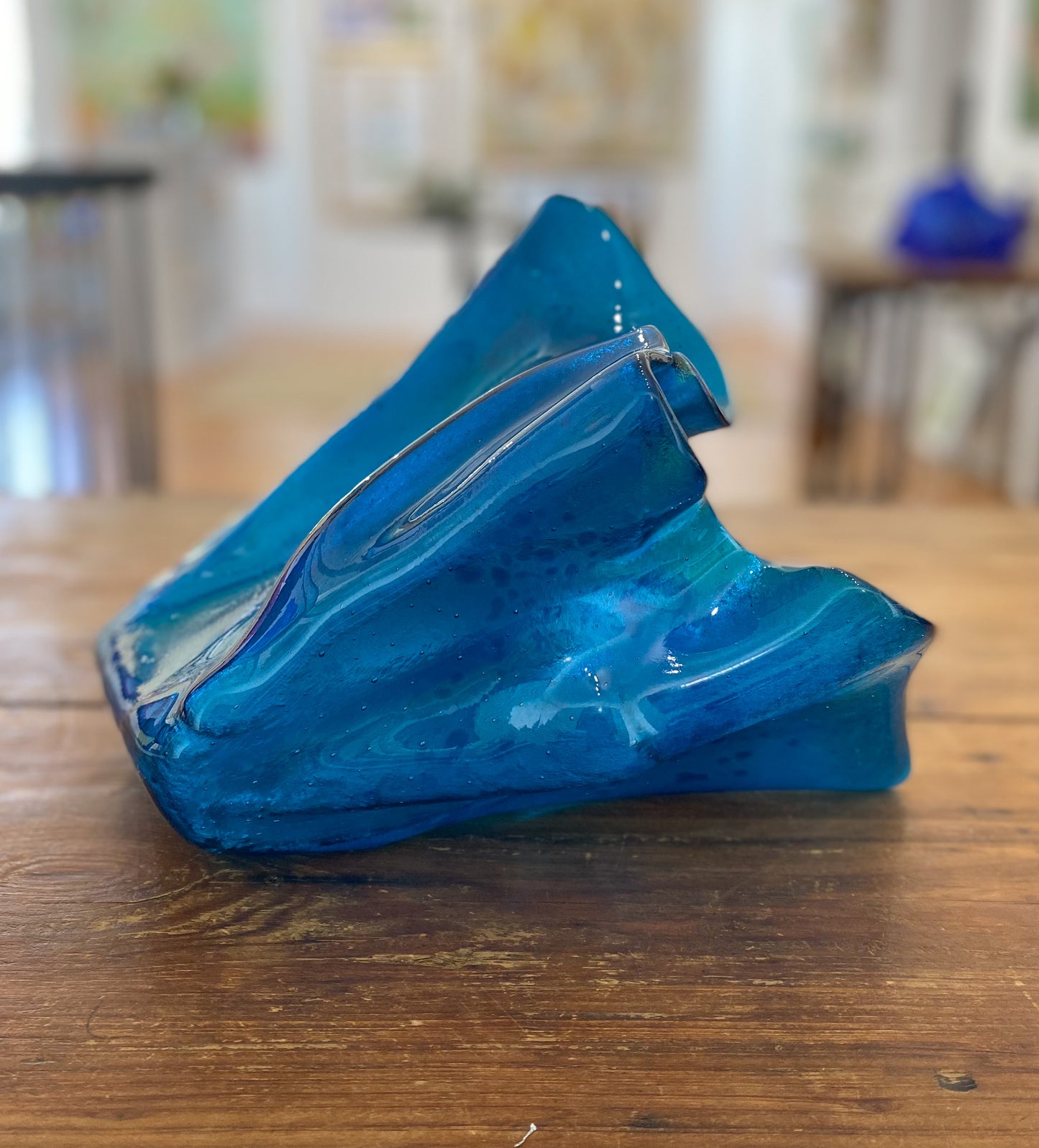 Aquamarine Sculptural Shell