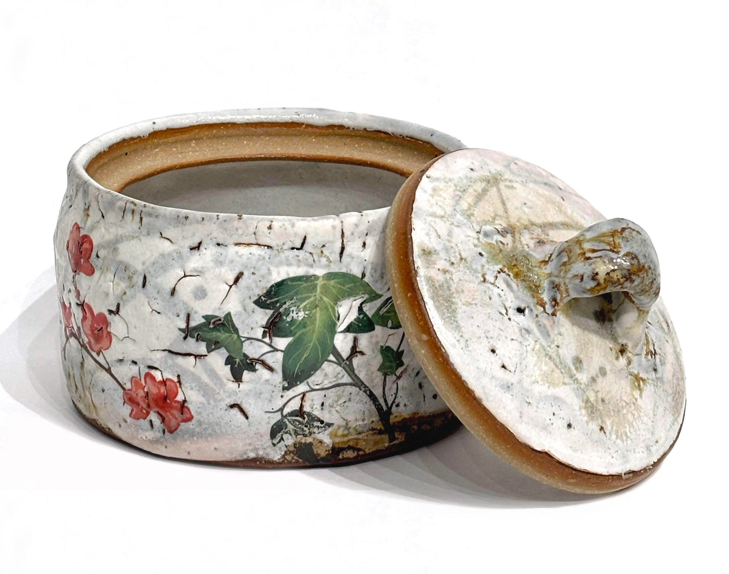 Floral Canister with Lid