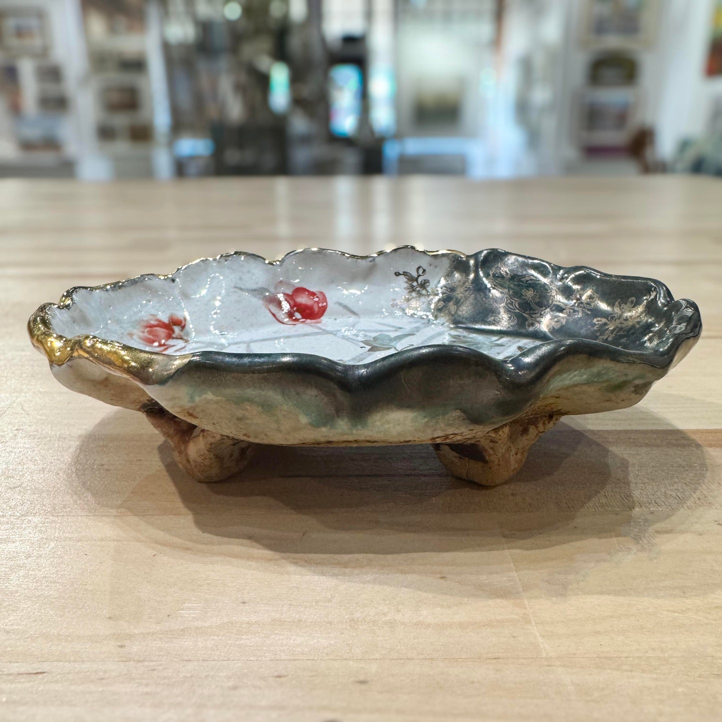 Garden Party - Floral Footed Soap Dish III