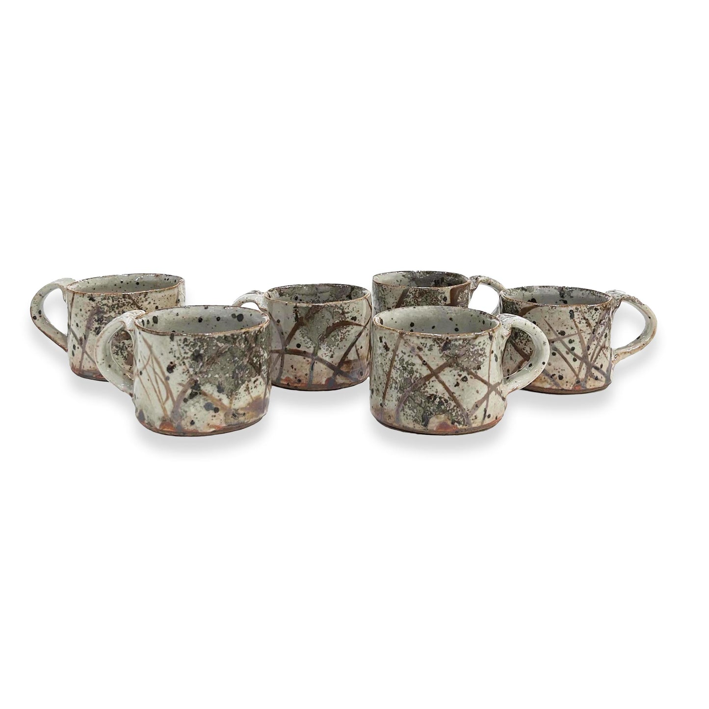 Mugs - Gray with Brown Markings