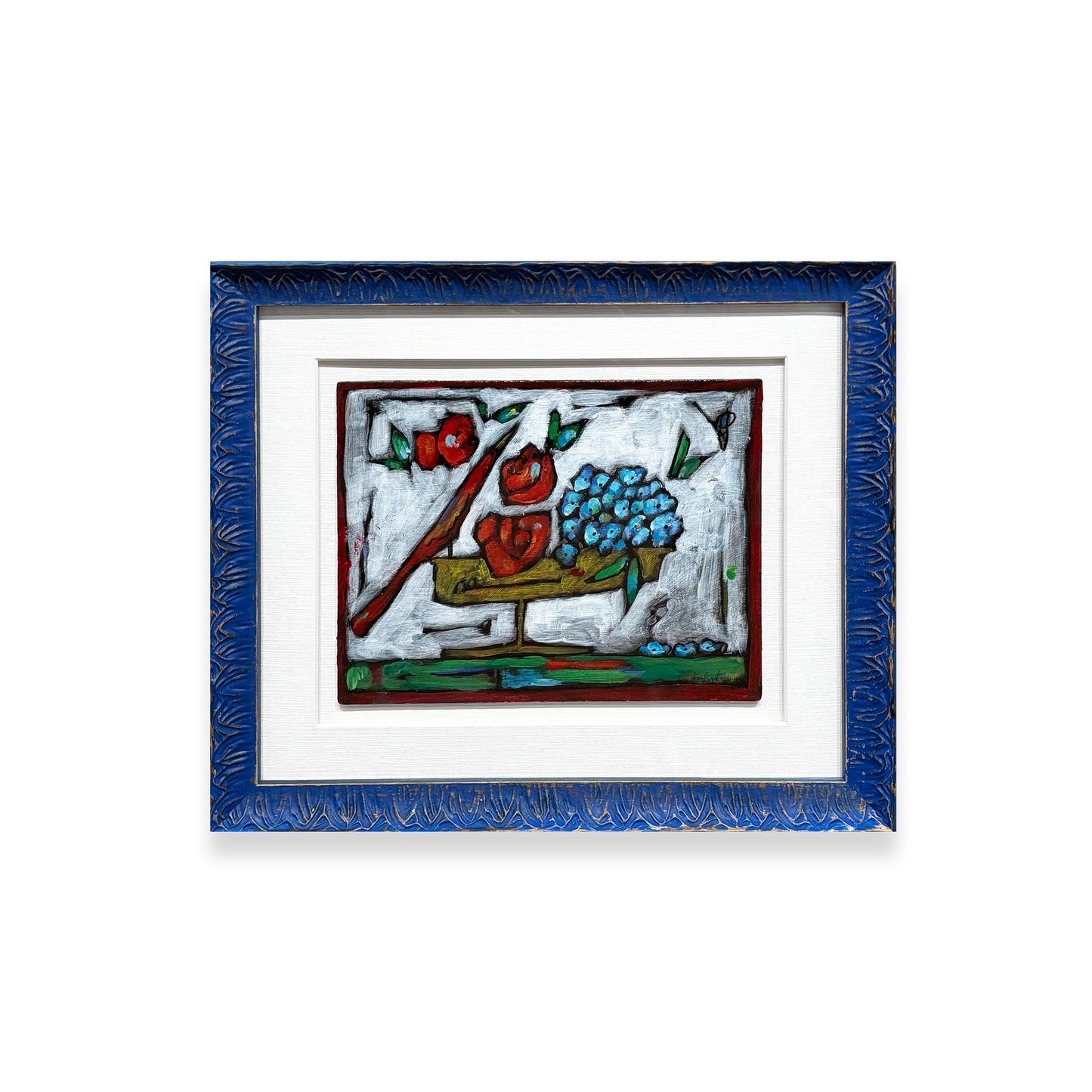 Cardinal, Roses & Hydrangea