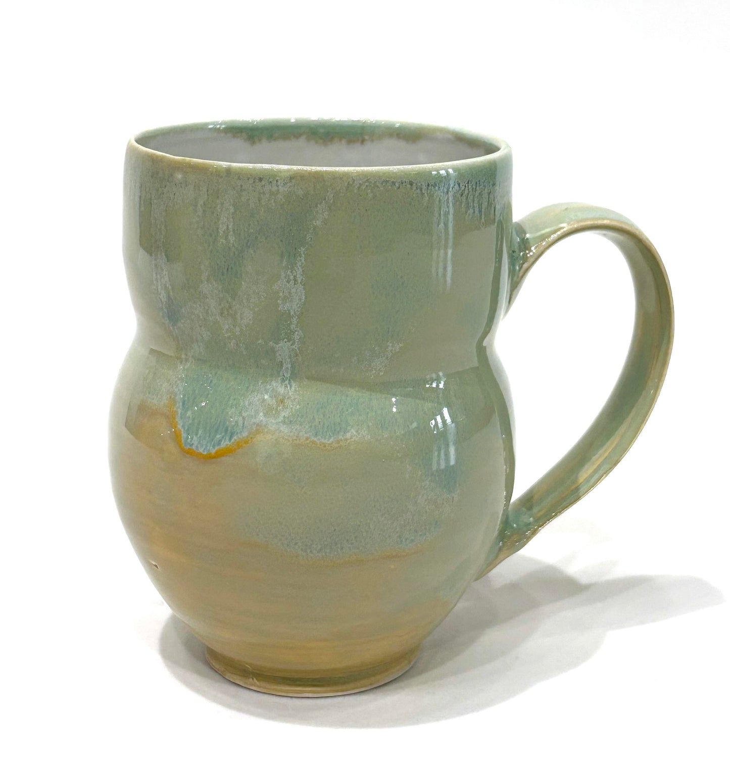 Light Green Curvy Porcelain Mug
