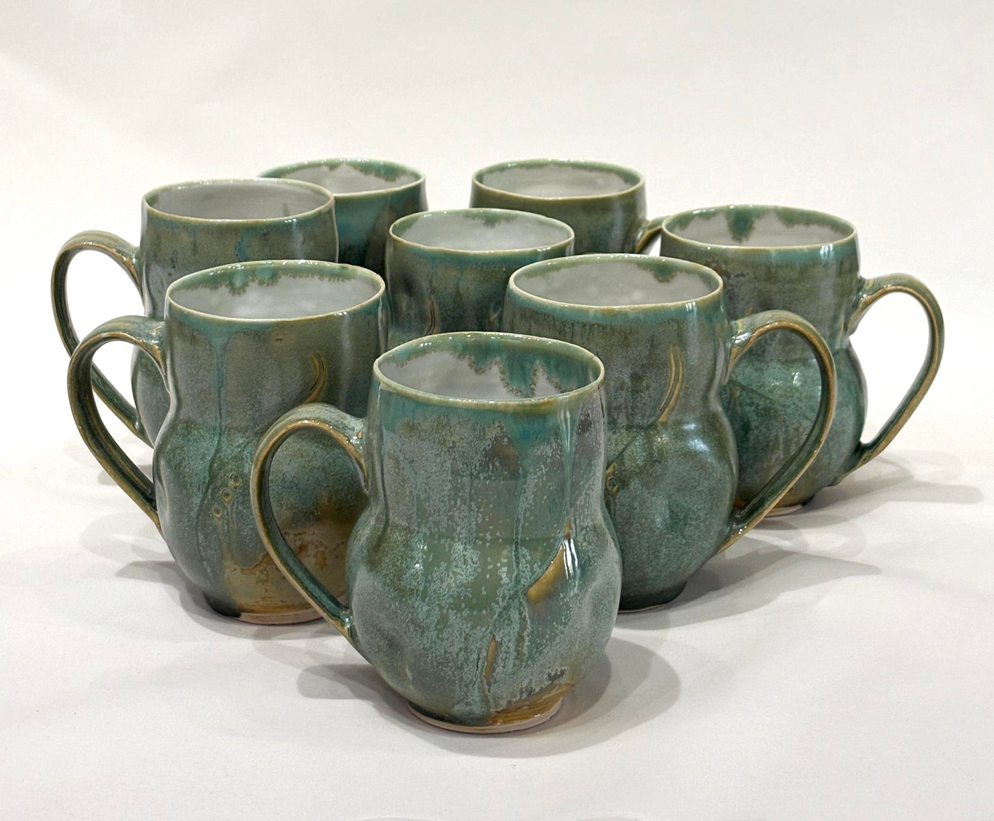 Green Ivy Curvy Porcelain Mug