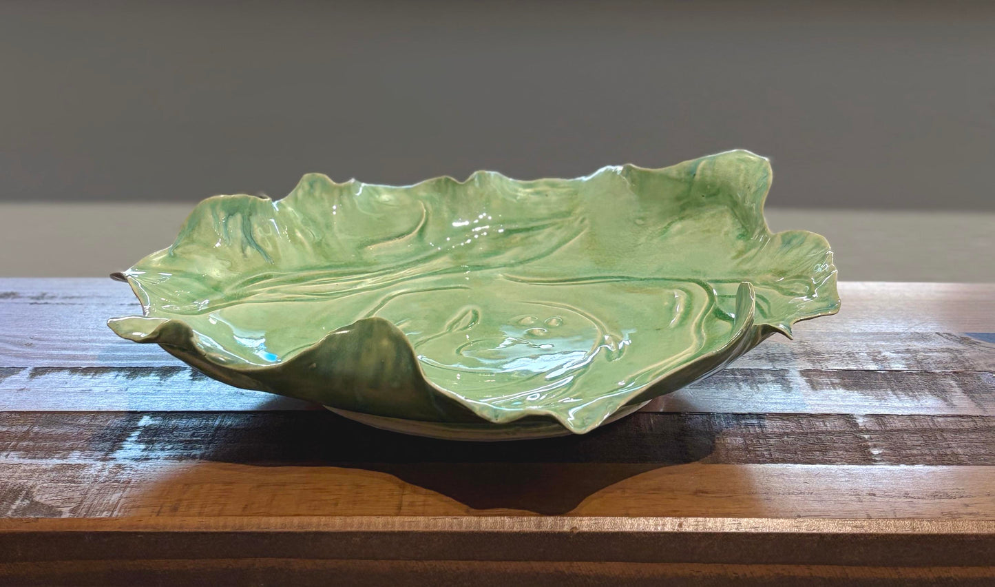 Celadon Large Altered Bowl