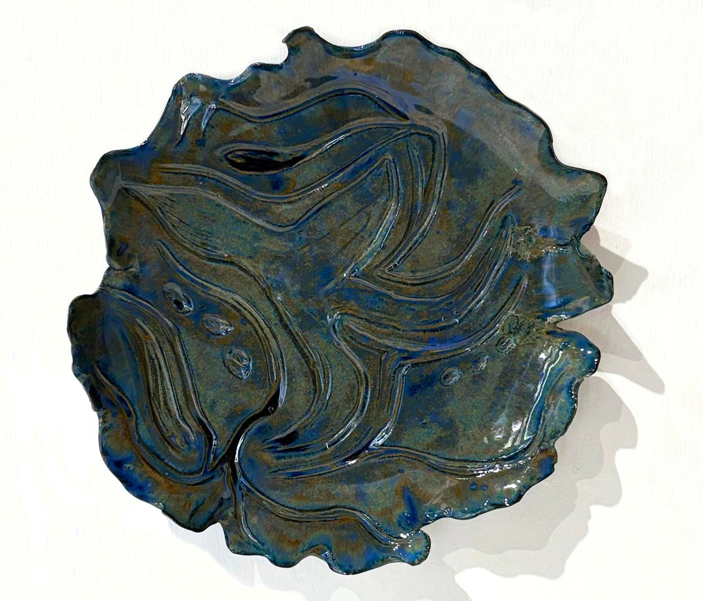 Cobalt Altered Carved Plate