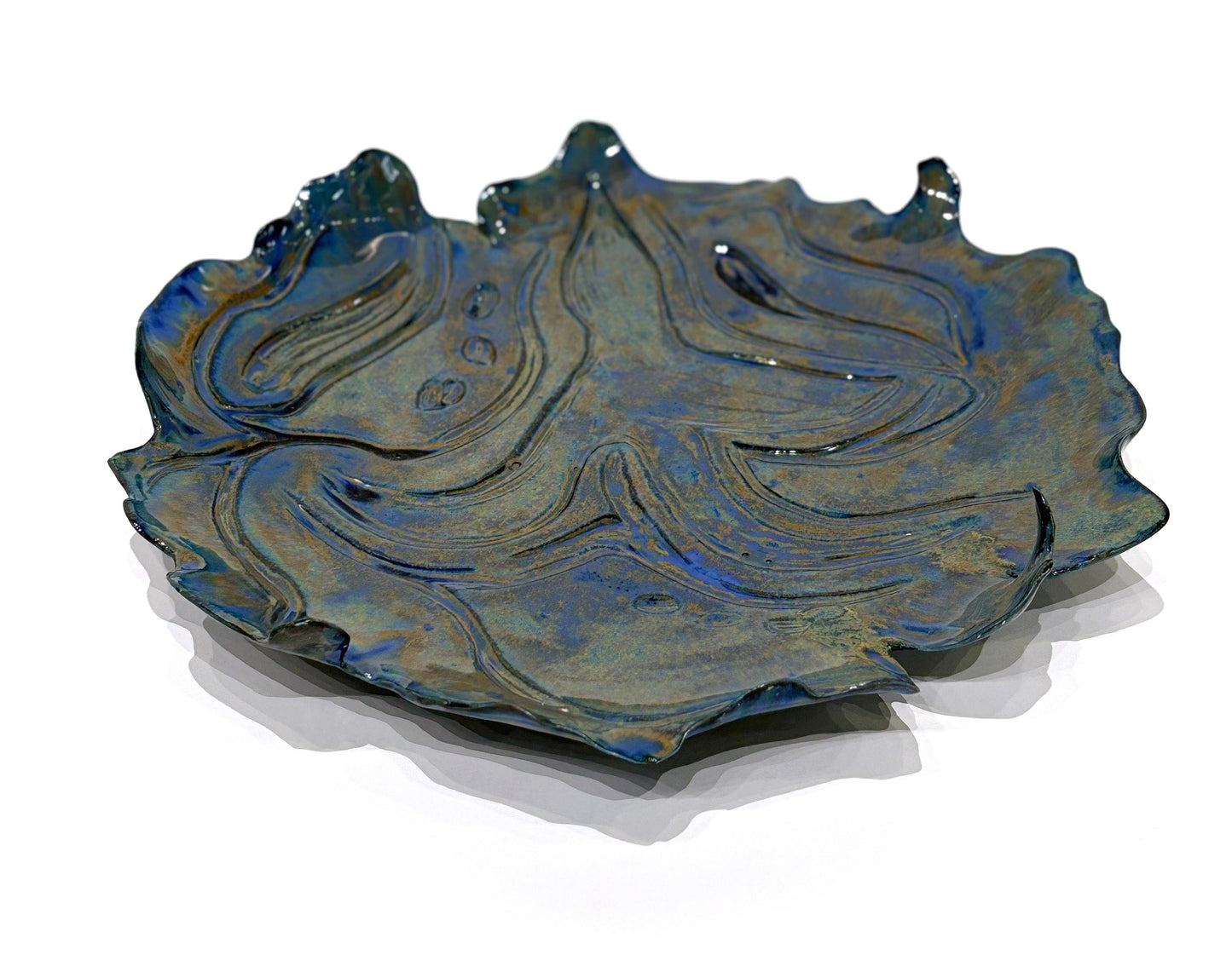 Cobalt Altered Carved Plate