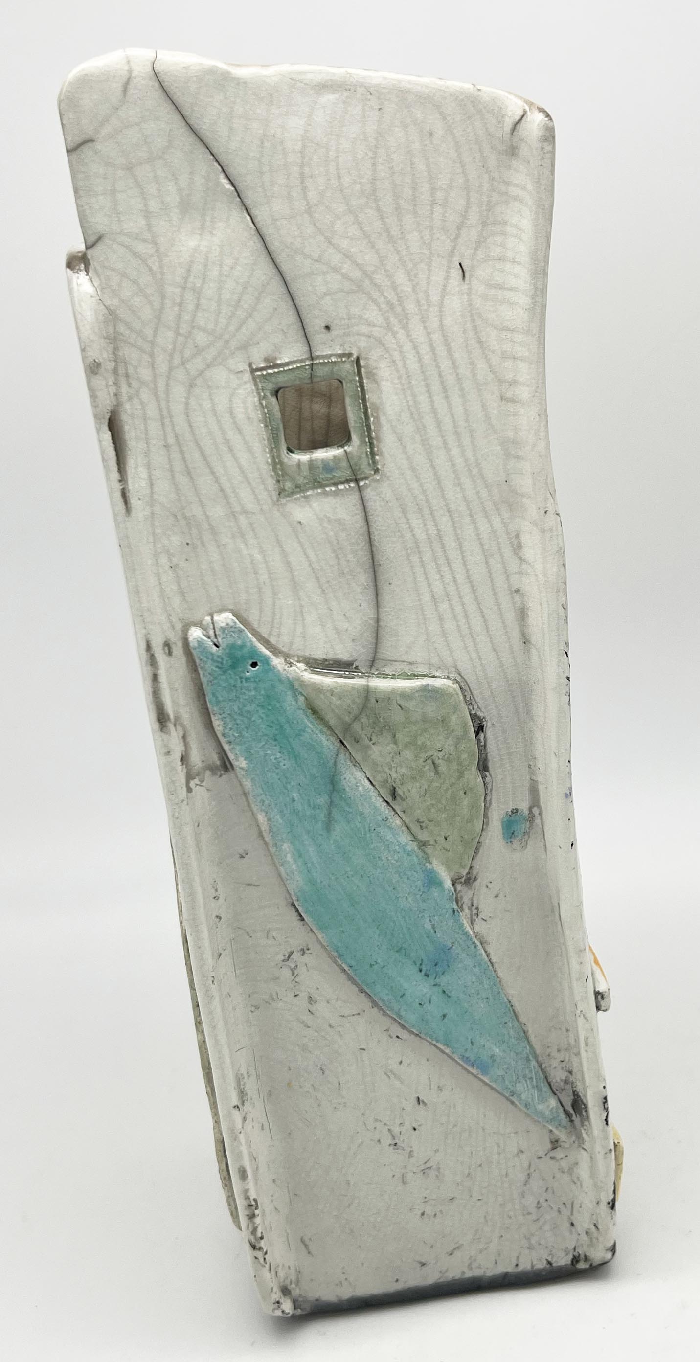 Tall Raku Vase