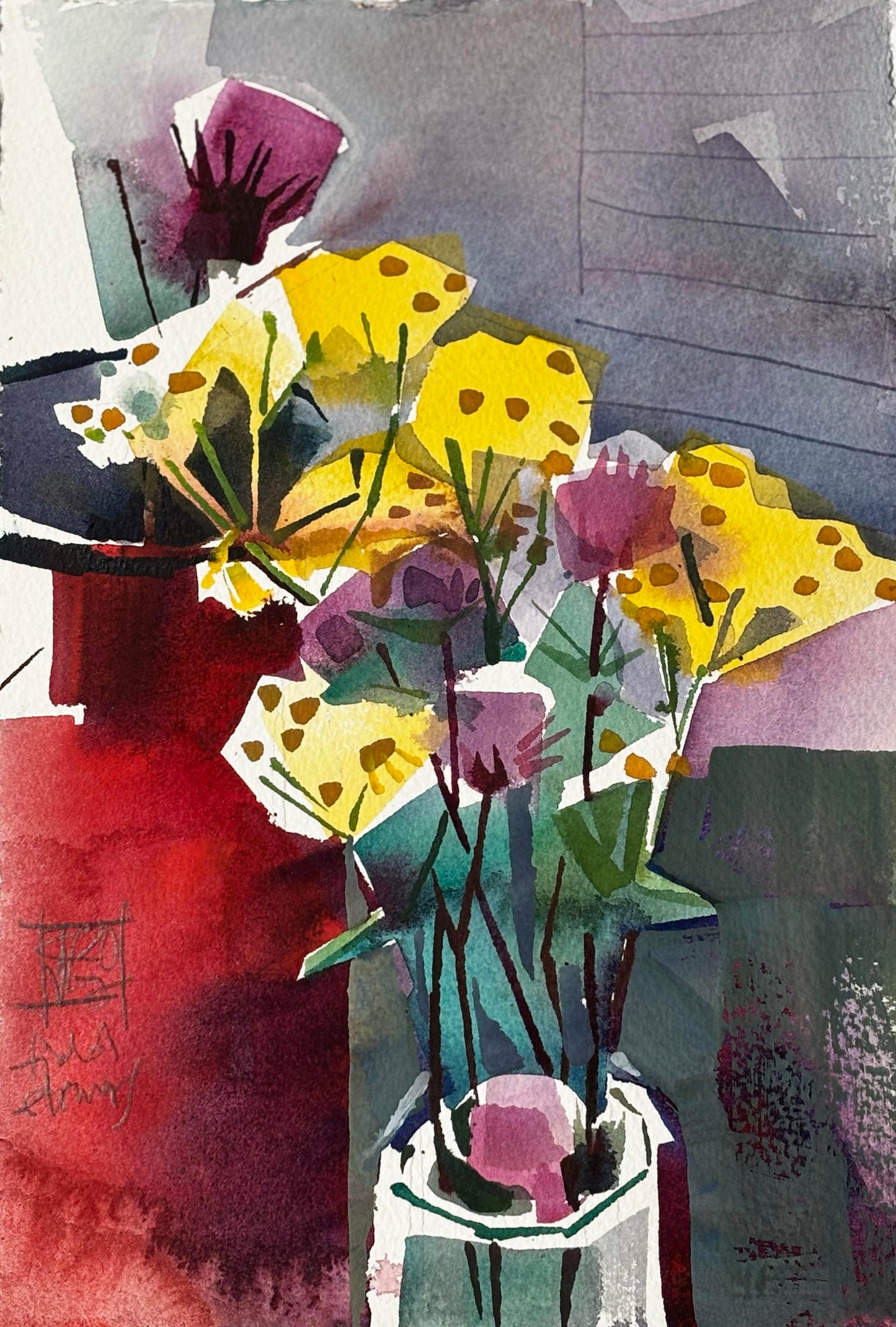 Thistle, Red Clover, Yellowtop