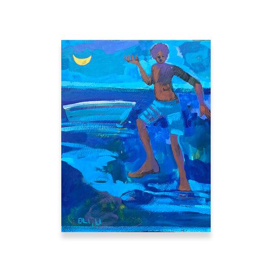 Who Knew the Delight of the Blue Water in Toes, Under the Moon