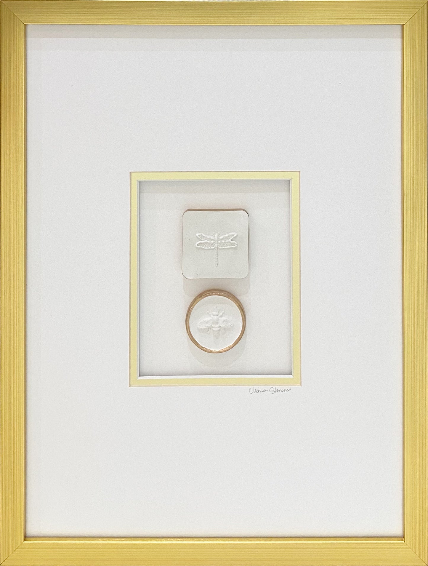 Dragonfly and Bee Intaglio