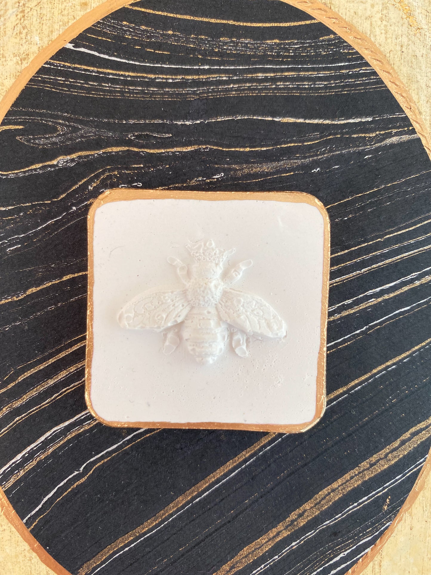 Vintage Plaque with Bee Intaglio