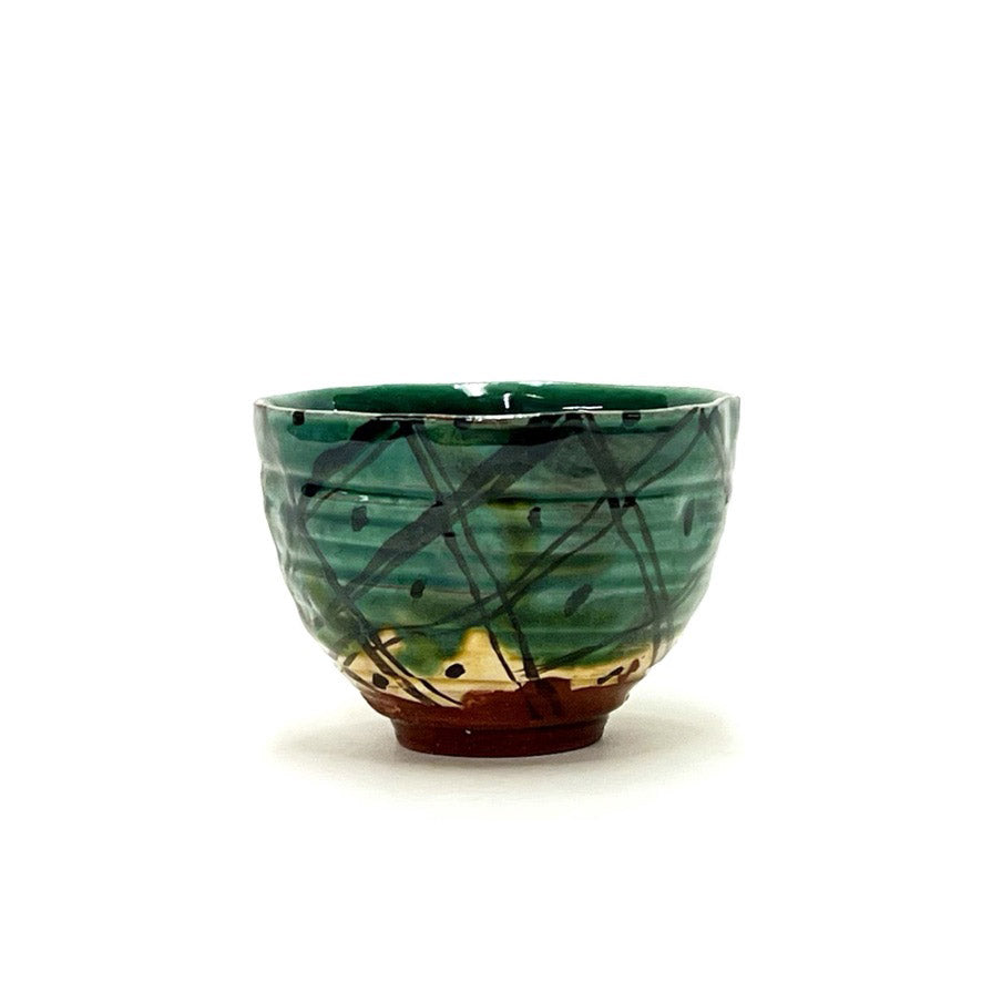 Green Criss Cross Small Cups