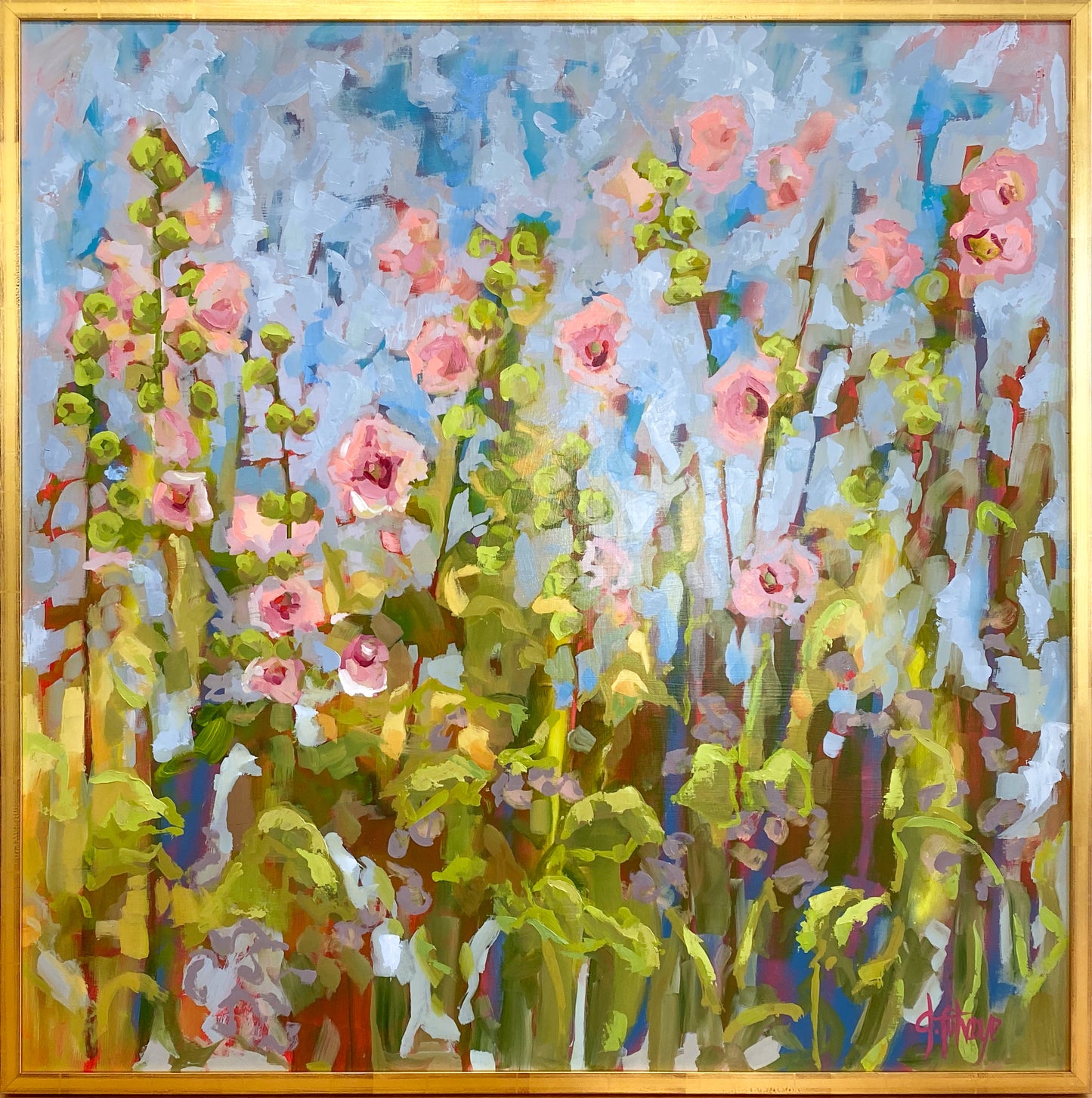 Hollyhocks