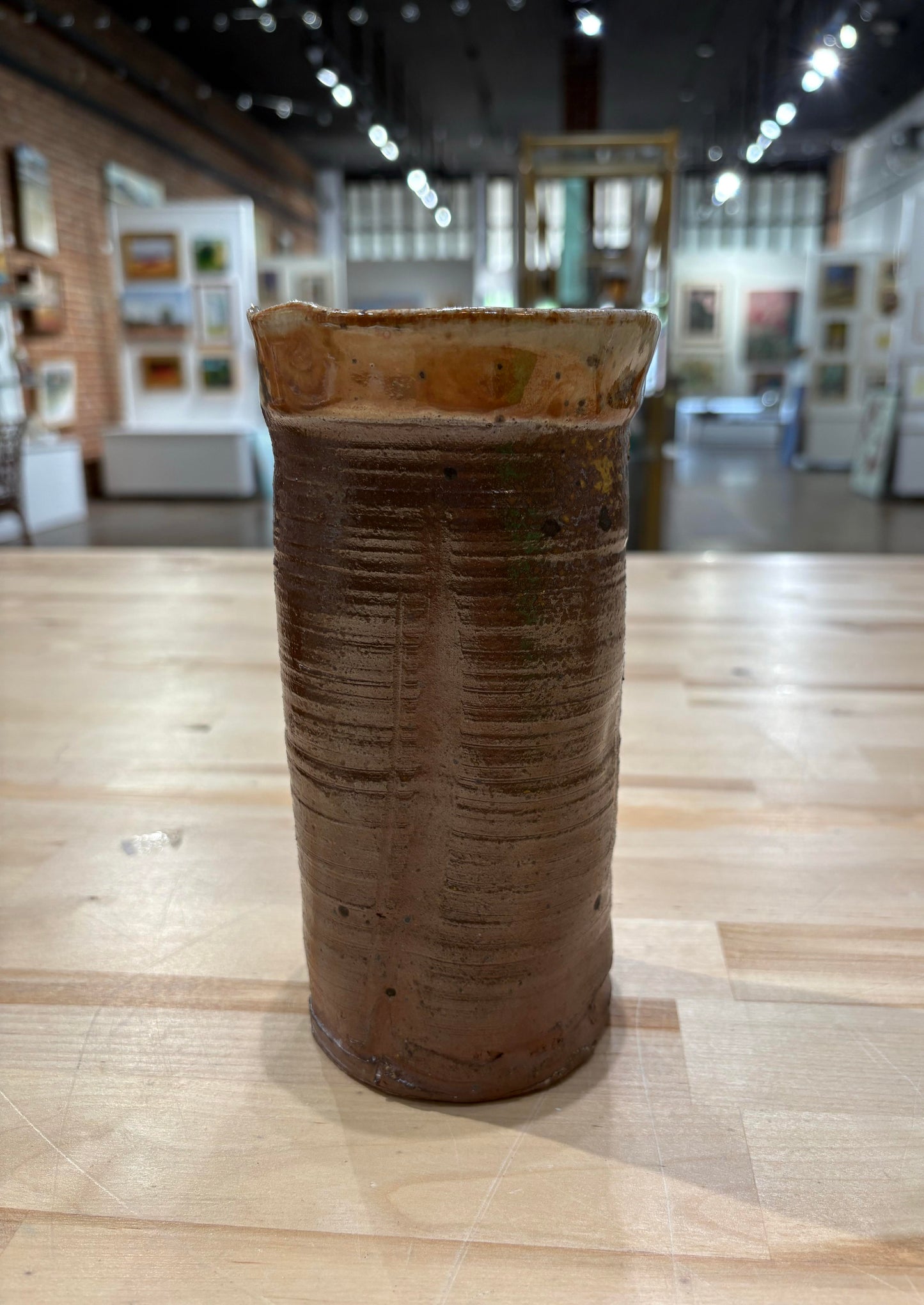 Brown Canister Vase