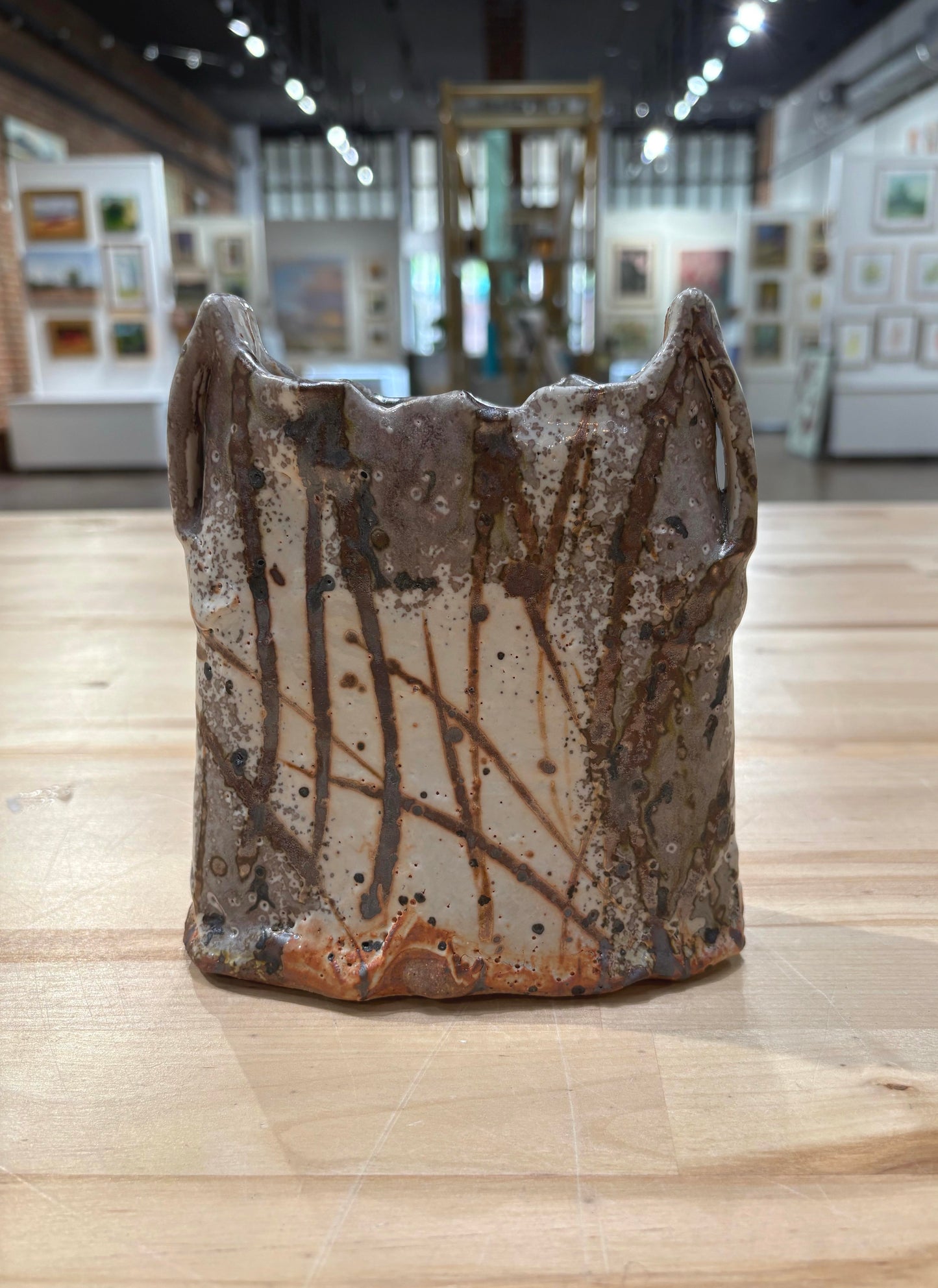 Small Vase with Brown Markings