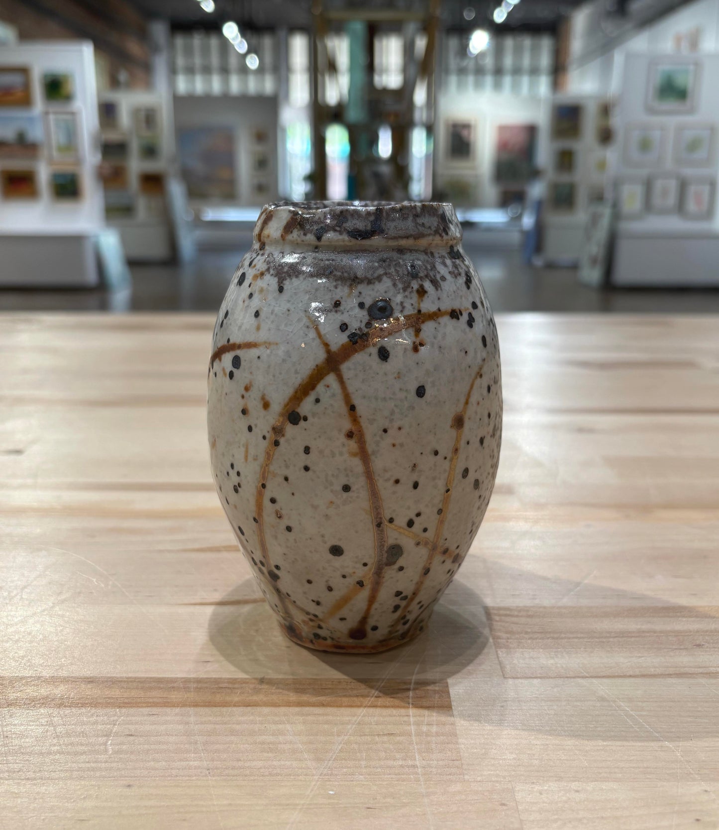 Small Vase with Brown Markings