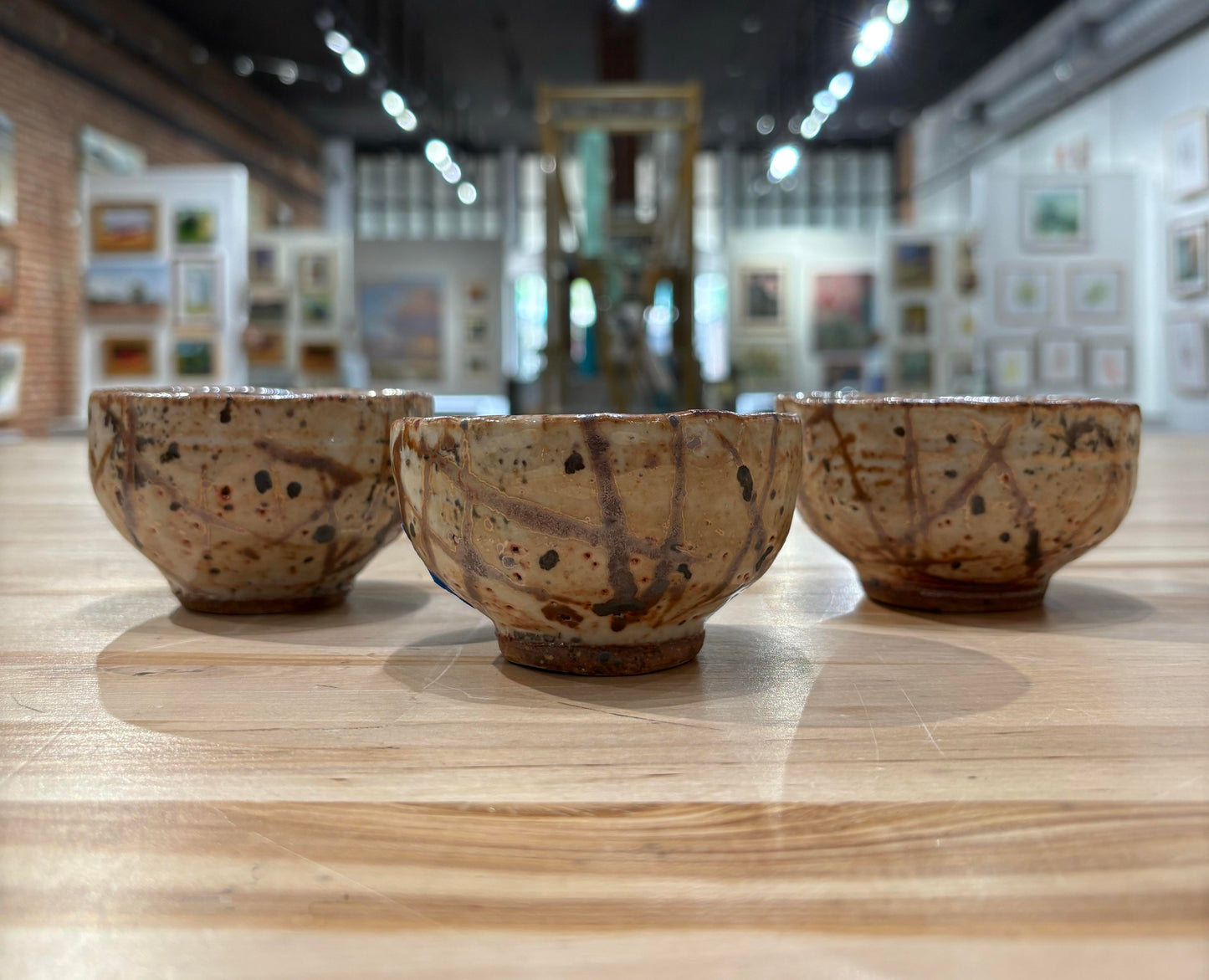 Small Spotted Bowls With Brown Markings