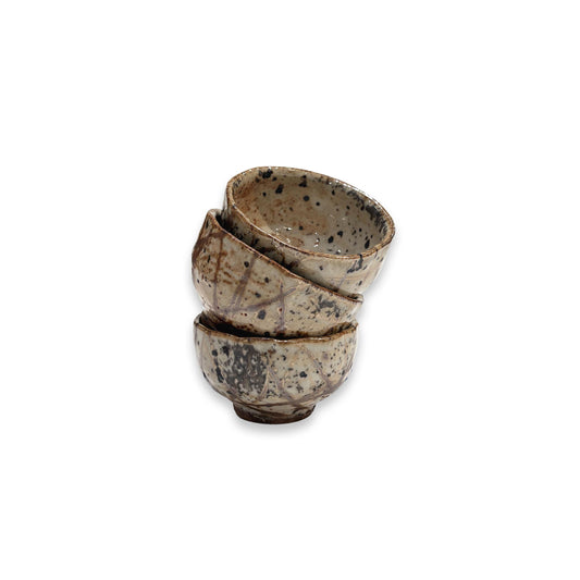 Small Spotted Bowls With Brown Markings