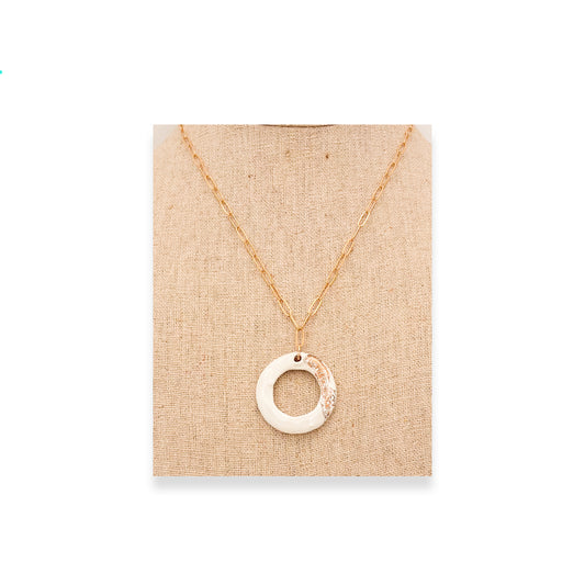 White/Gold Hollow Necklace