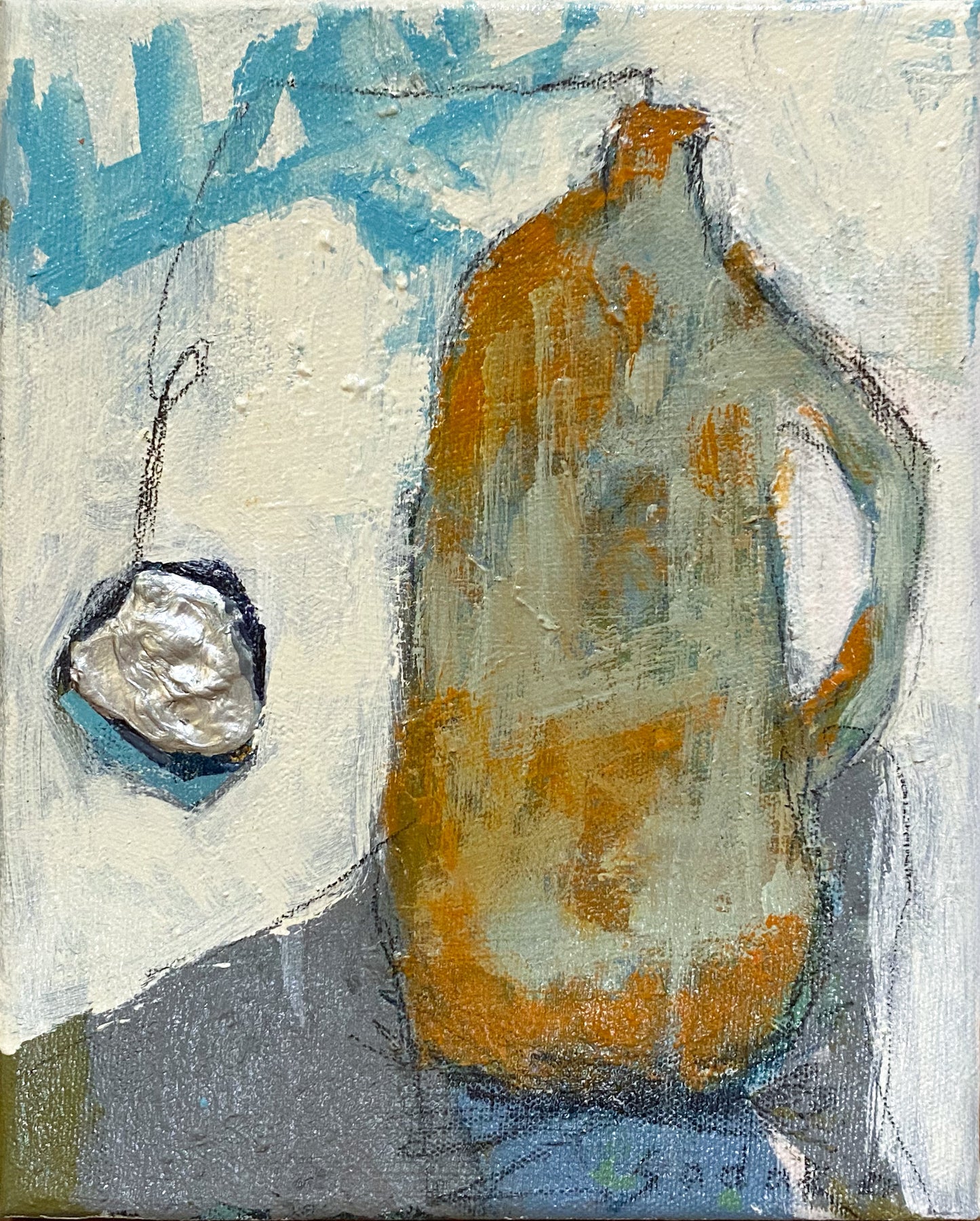 A Silver Flower with a Jug