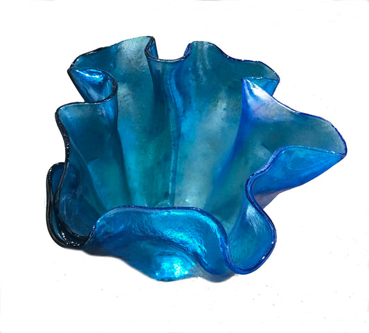 Aquamarine Sculptural Bowl - Large