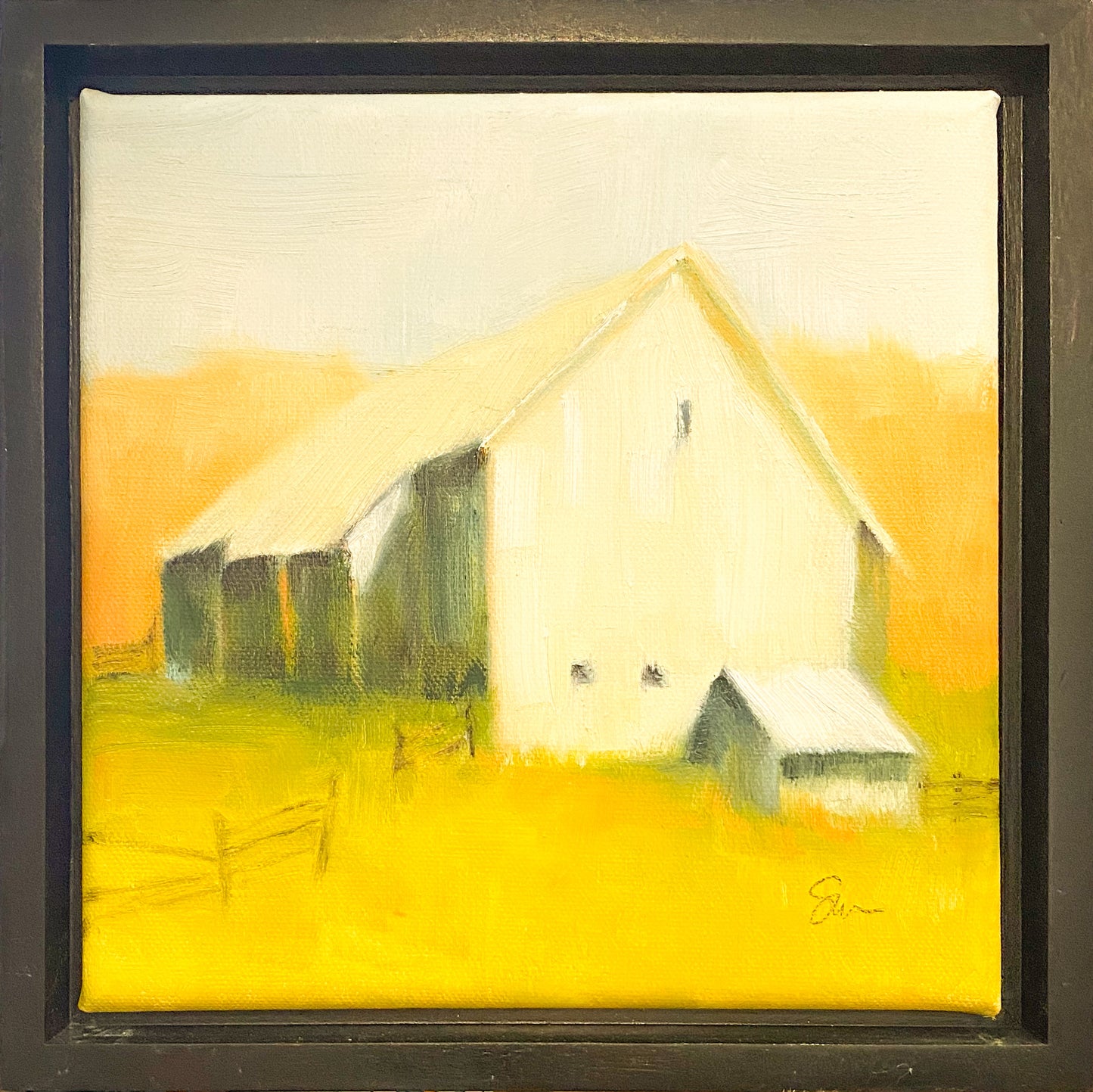 Barn with Orange Woods