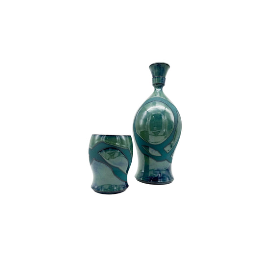 Color Contrast Series - Blue Green Decanter Set