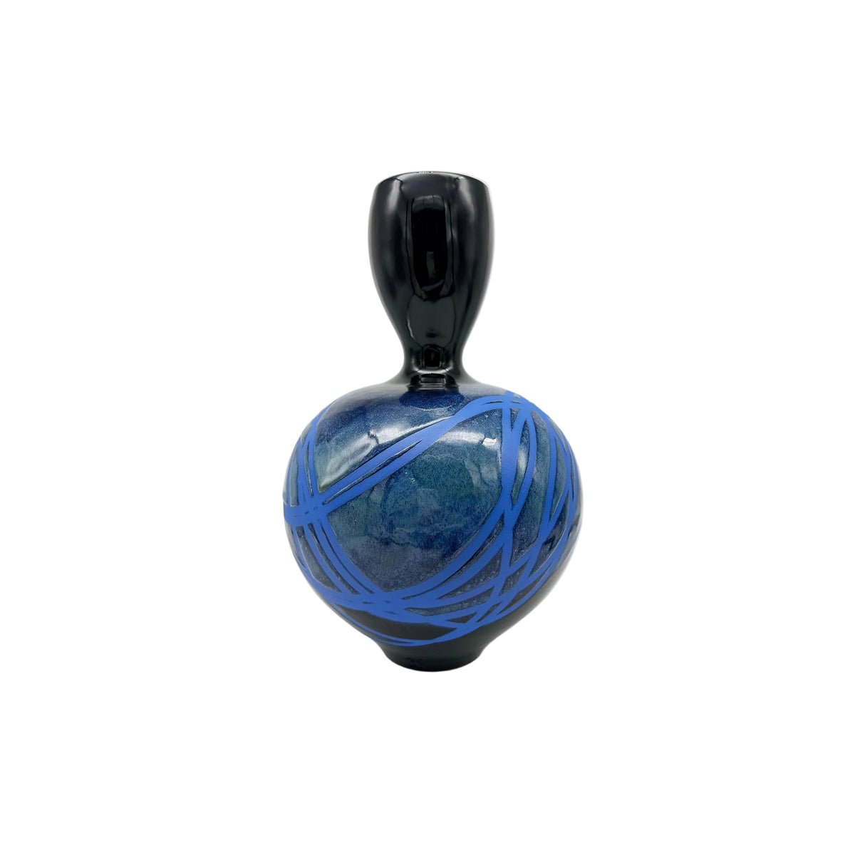 Color Contrast Series - Blue Obsidian Vase