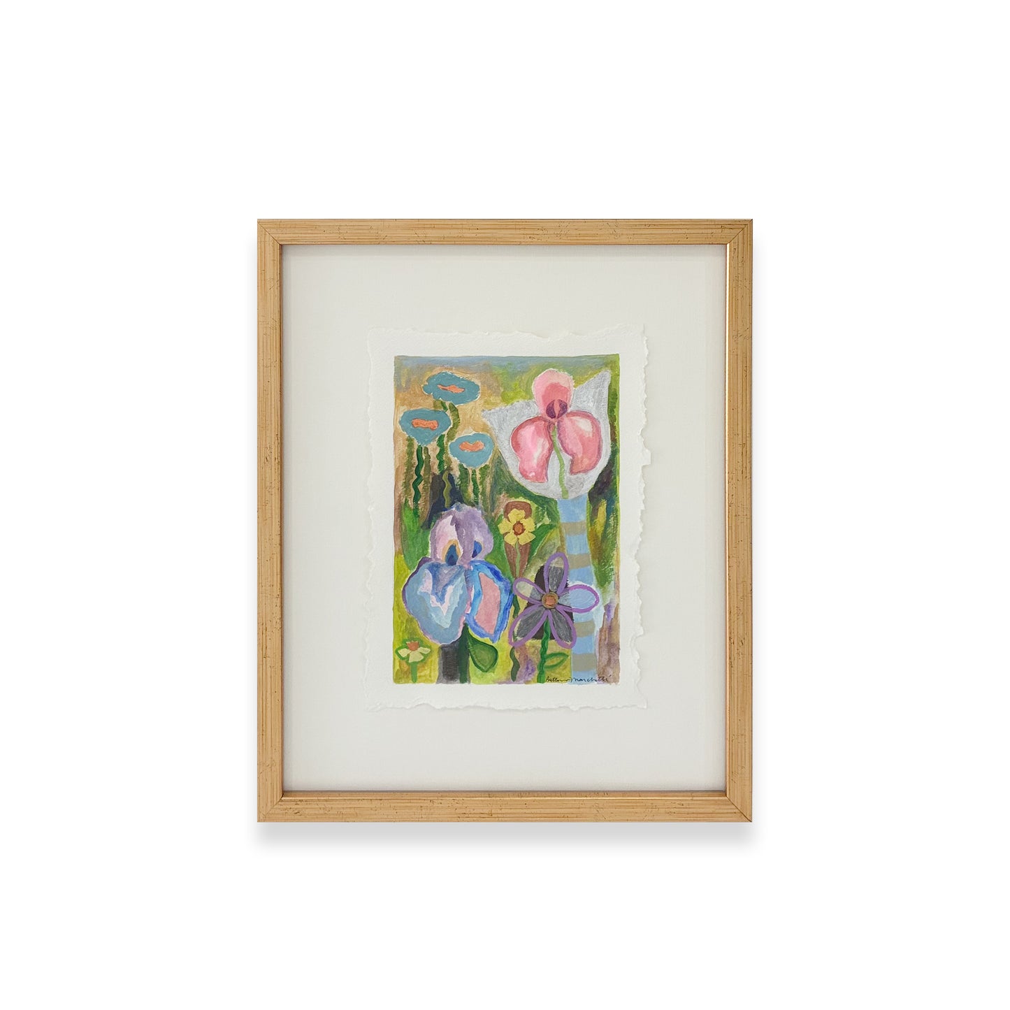 Poppies & Wildflowers - Blue Poppies & Pink Iris