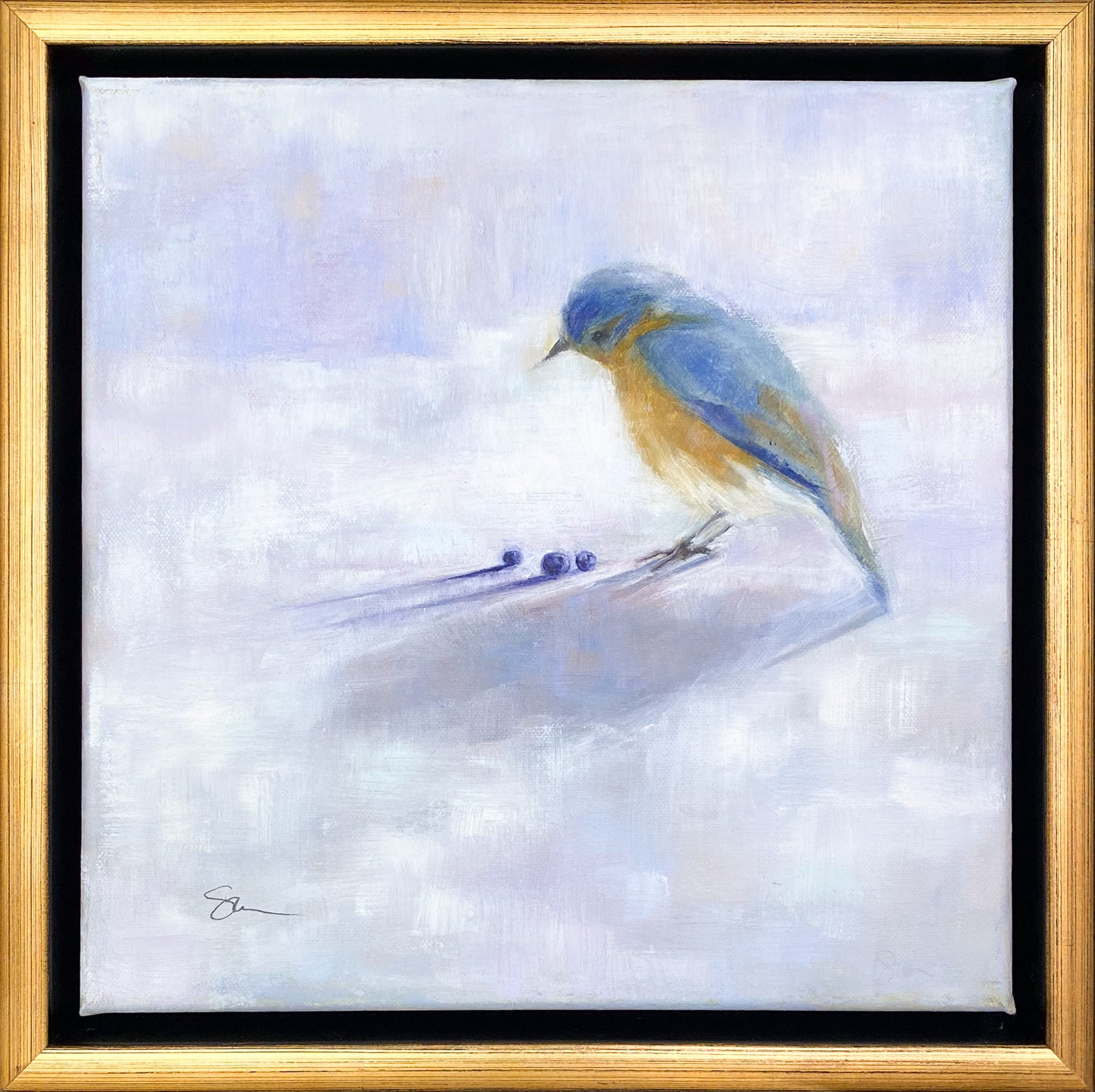 Bluebird with Berries