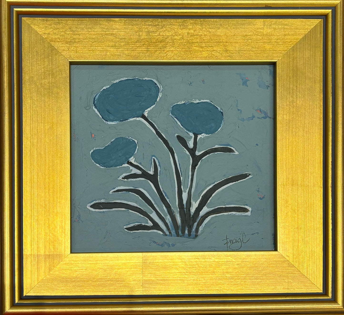 Botanical Study in Blue