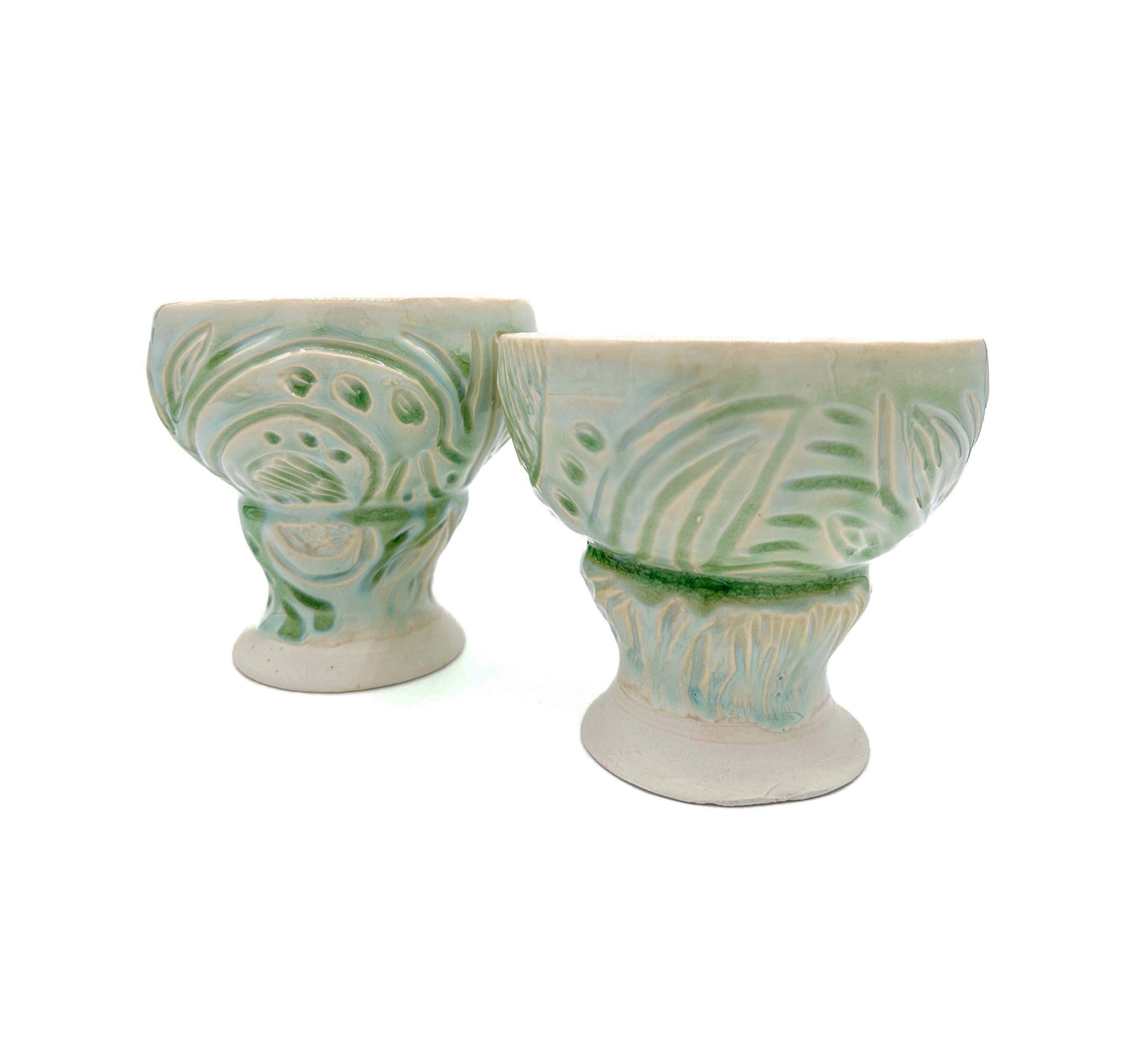 Celadon Footed Ice Cream Bowl