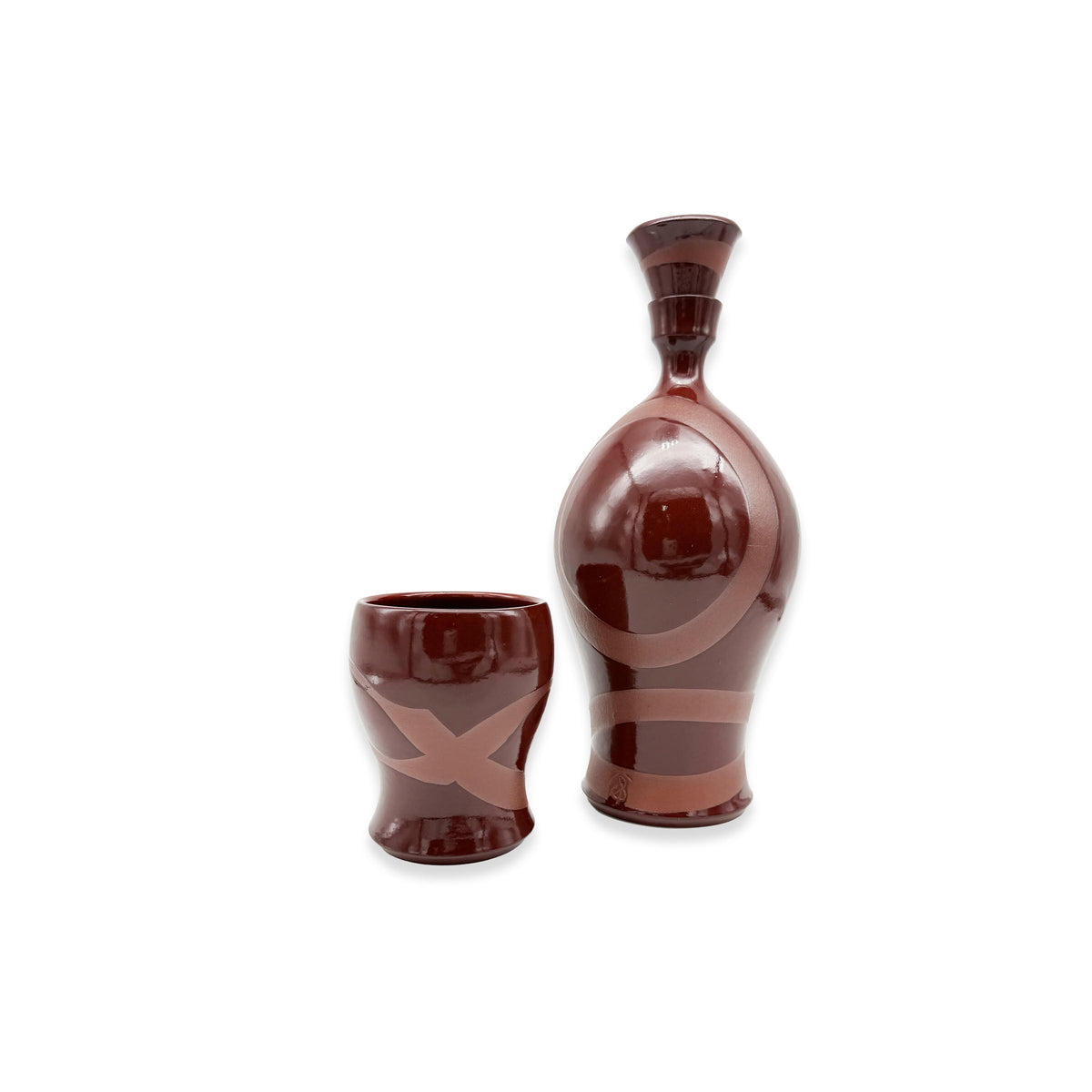 Color Contrast Series - Firebrick Decanter Set