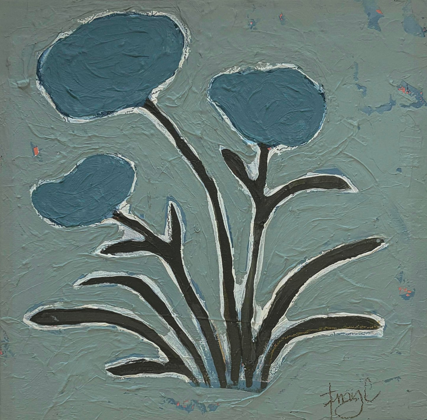 Botanical Study in Blue