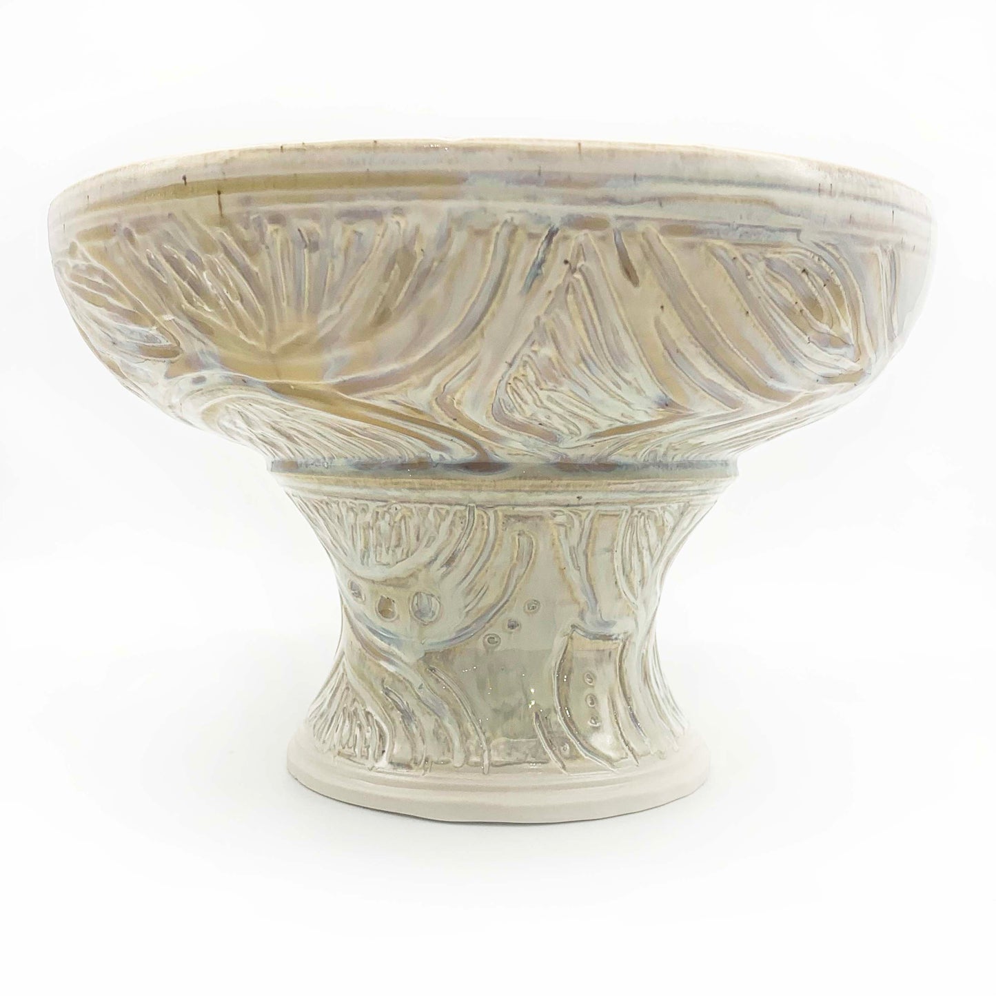 A Drink Well Collection : Iridescent Footed Bowl - Large