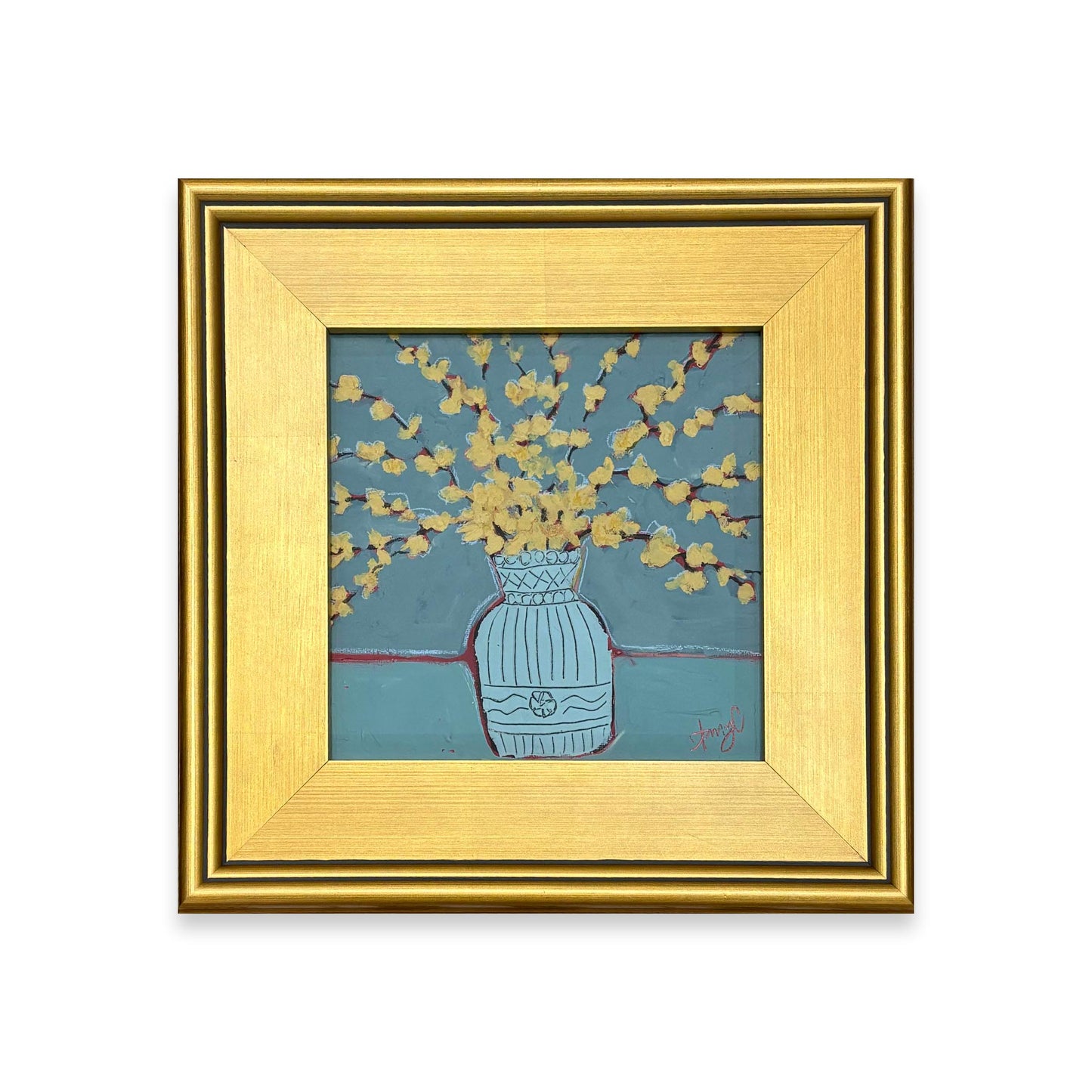 Forsythia in Blue