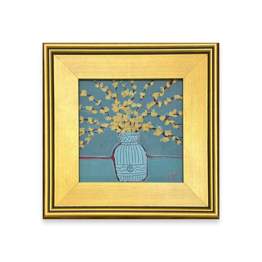 Forsythia in Blue