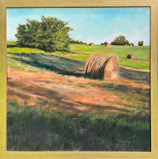 Haybales on a Hillside