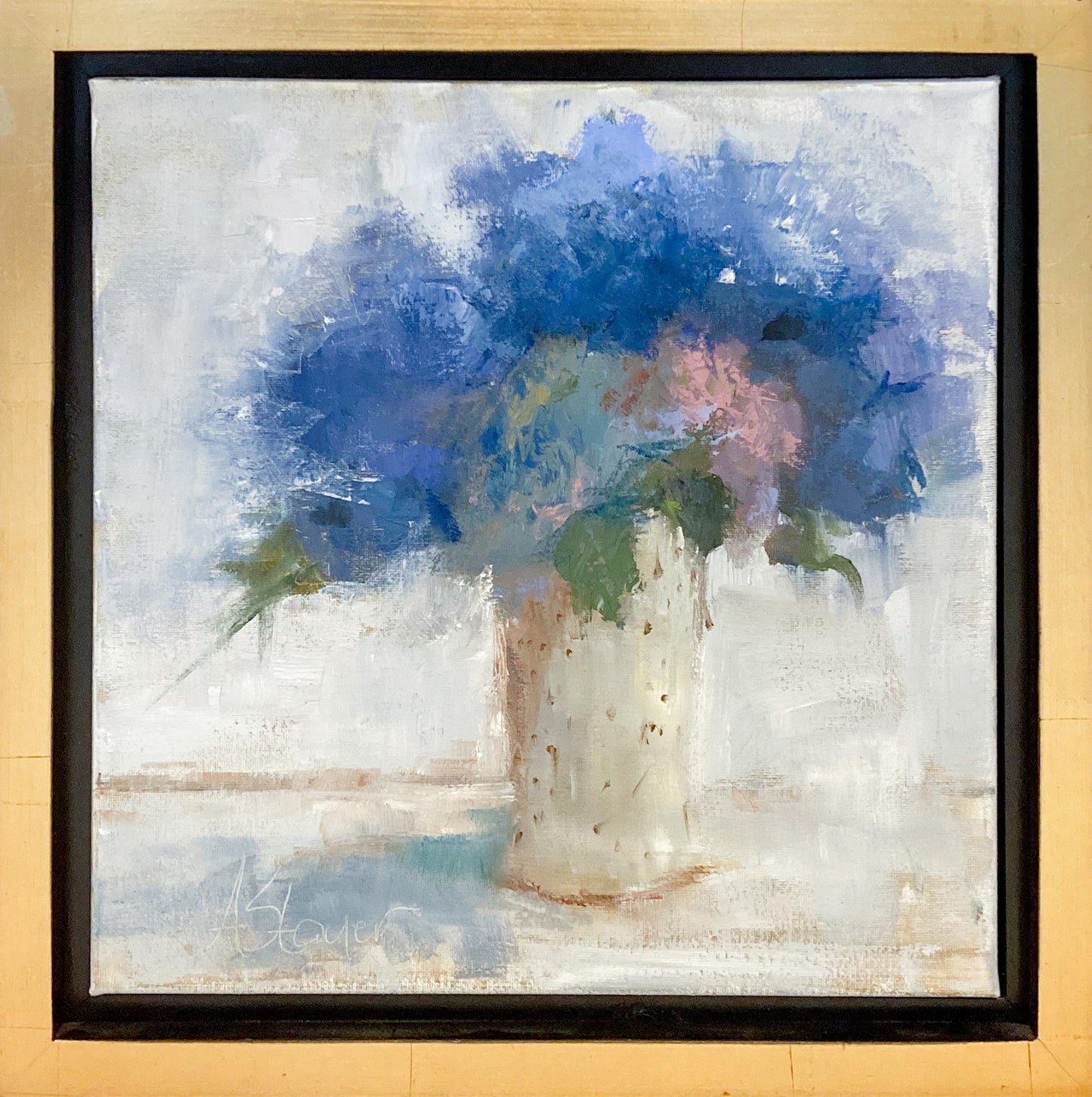 Hydrangea in Spotted Vase