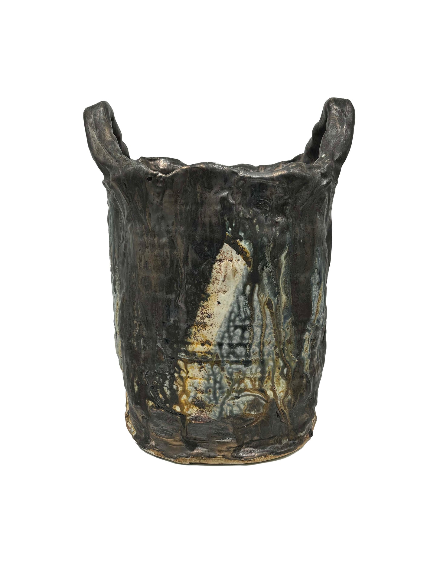 Bronze and Ash Basket with Handles