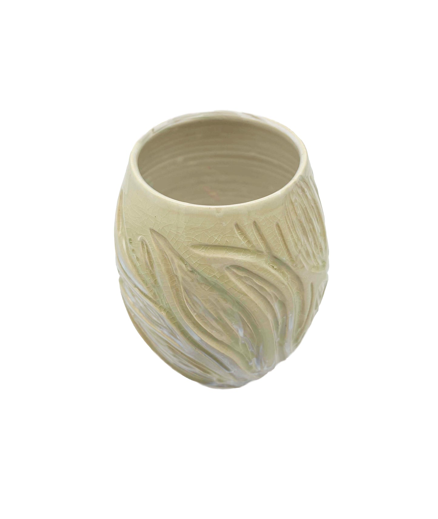 From Within Release - Medium Carved Vase - Iridescent